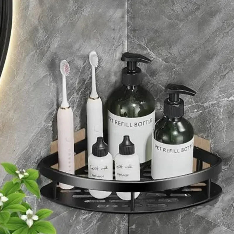 Bathroom No-Drill Corner Shower Shelf