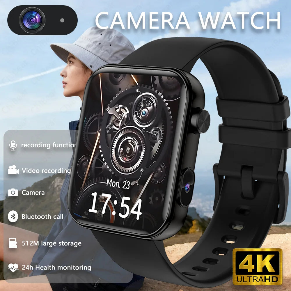 2025 New Unisex Smartwatch with Camera, Health Monitor, Fitness Tracker, Waterproof & Bluetooth Calling