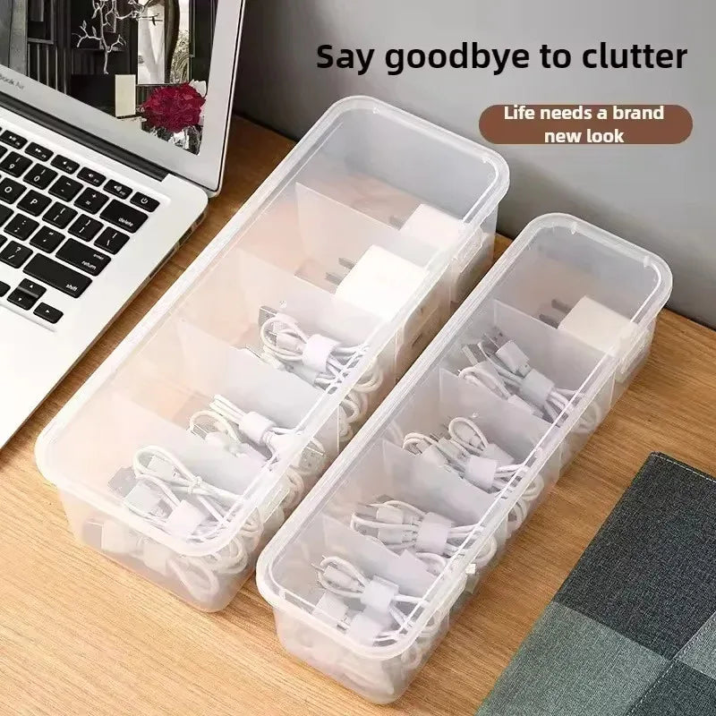 Clear Cable Organizer Storage Box