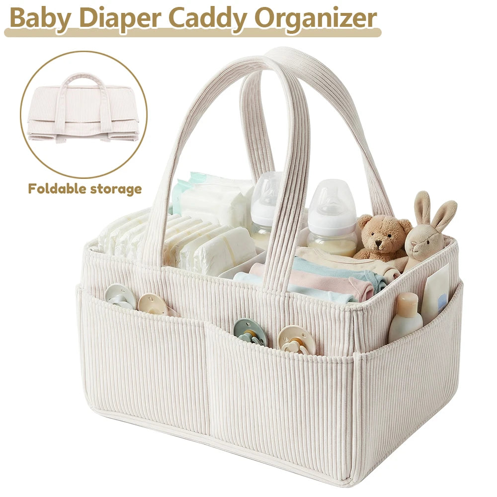 Baby Diaper Caddy Organizer with Handle