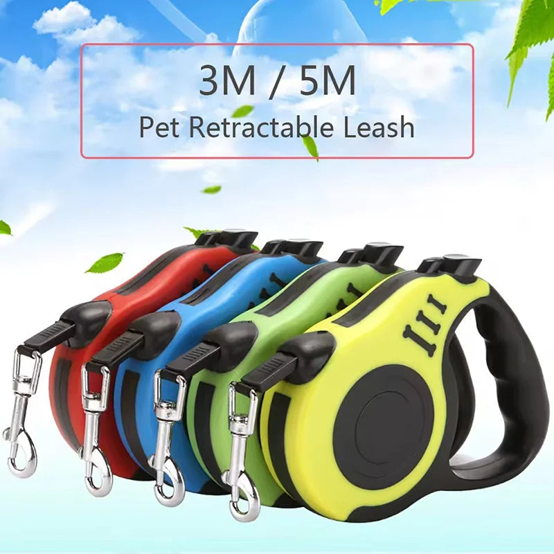 FlexWalk™ Retractable Dog Leash – 3M/5M Adjustable Lead